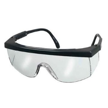 Safety Glasses Black Frame Clear
