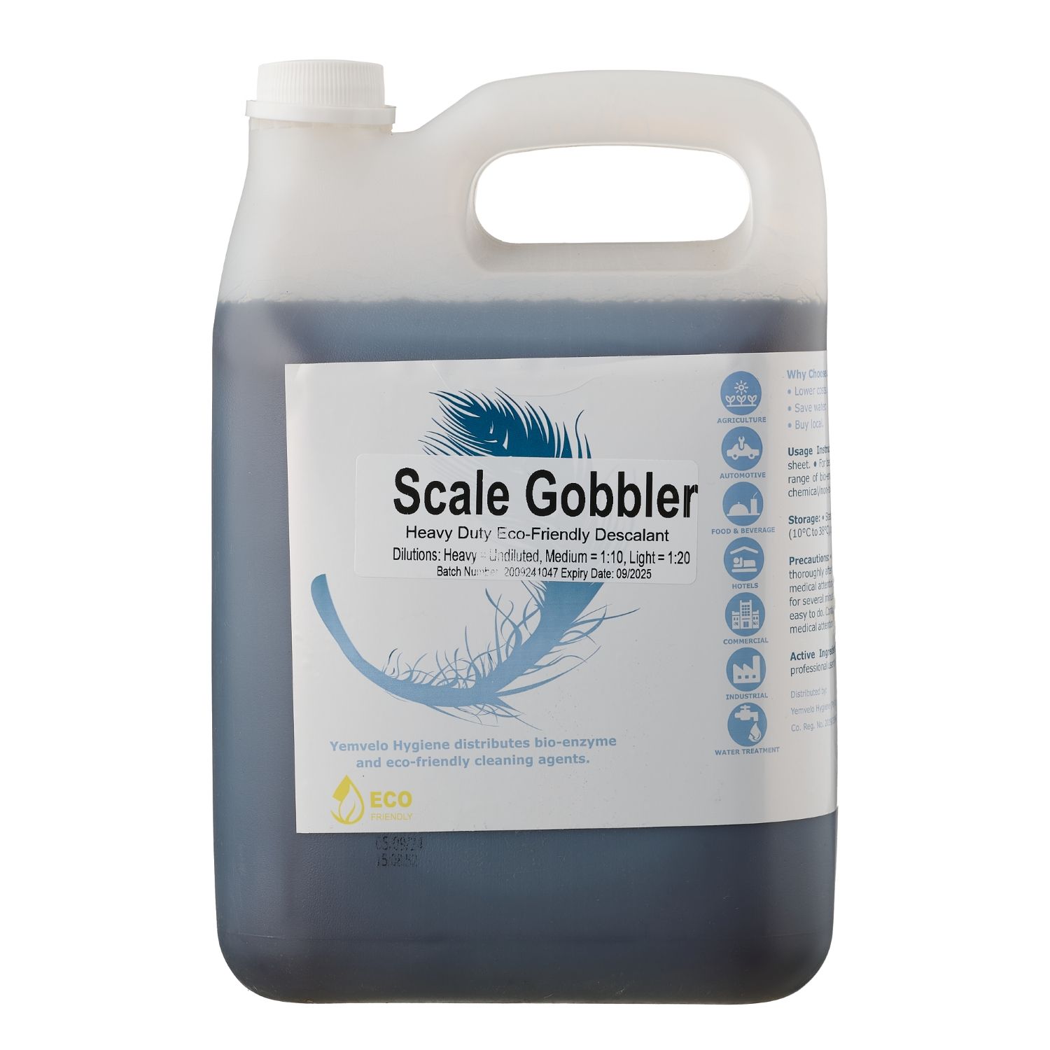 Scale Gobbler™ deep cleaner and descaler YEMVELO HYGIENE 5 litre