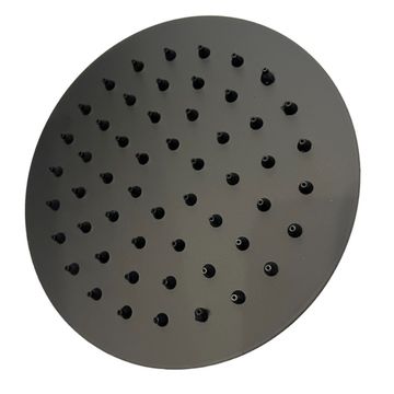 SHOWER HEAD ROUND - 15CM MATT BLACK