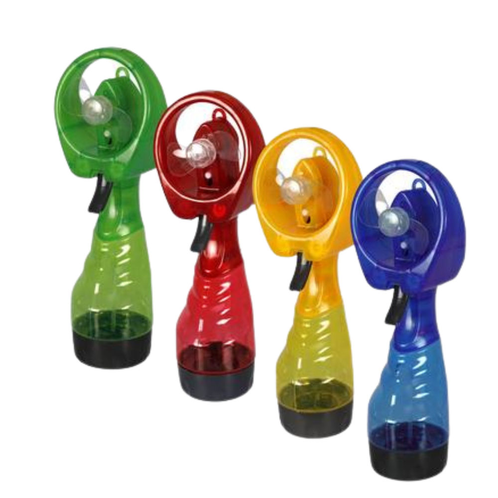 FAN MINI 27cm WITH MIST SPRAYER asstd - 4pack