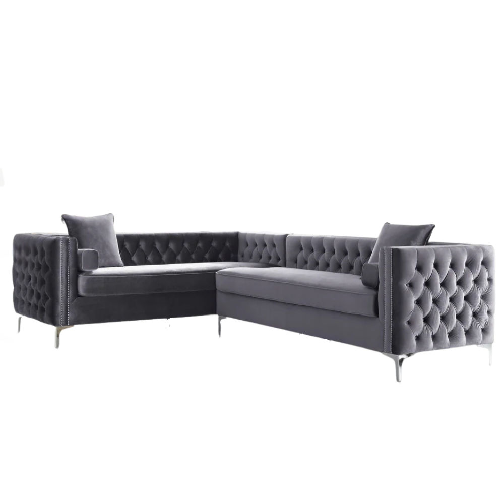 Oxford Chesterfield Corner Couch-Grey