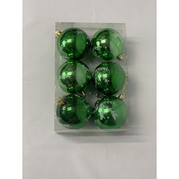 XMAS BAUBLE GREEN WITH WHITE