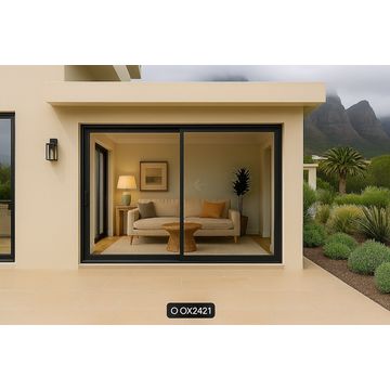 Kenzo - OX2421C - Aluminium Single Sliding Door 2.4mx2.1m Charcoal