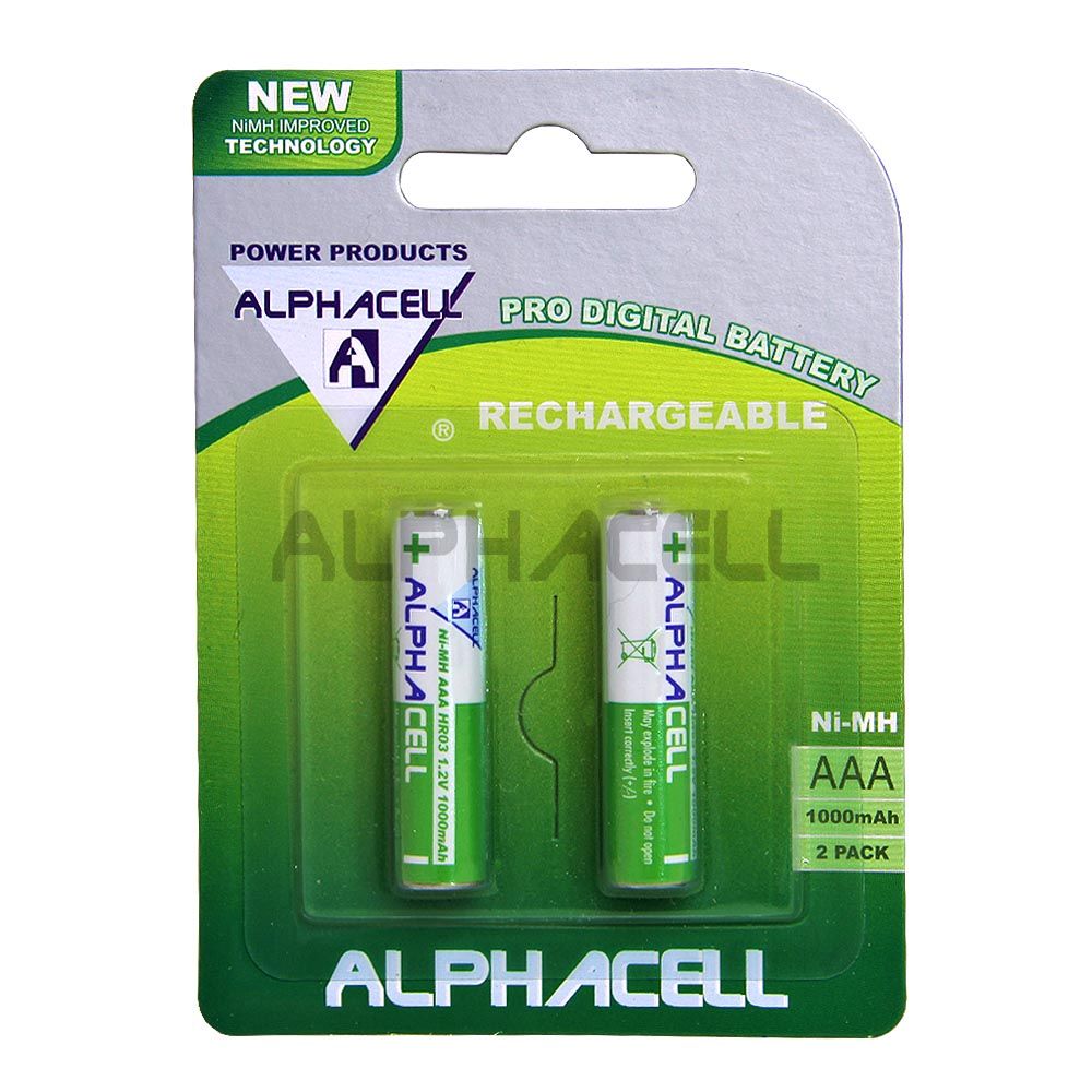 NiMh AAA 2pc 1000Mah