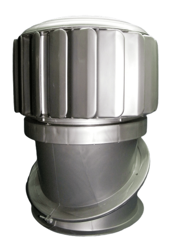 240mm RoofWhirlys4Africa Roof Mounted Wind Turbine Ventilator - Silver - Made in South Africa