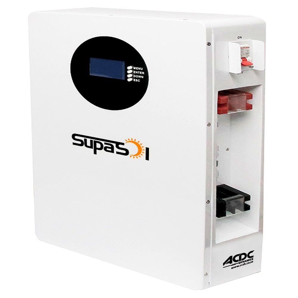 2.56kWh LiFePO₄ Wall Battery Slim 25.6V