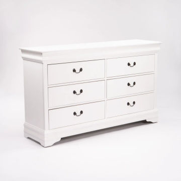 LOUISE 6 Drawer Dresser – Elegant Bedroom Chest of Drawers | Modern Storage Unit
