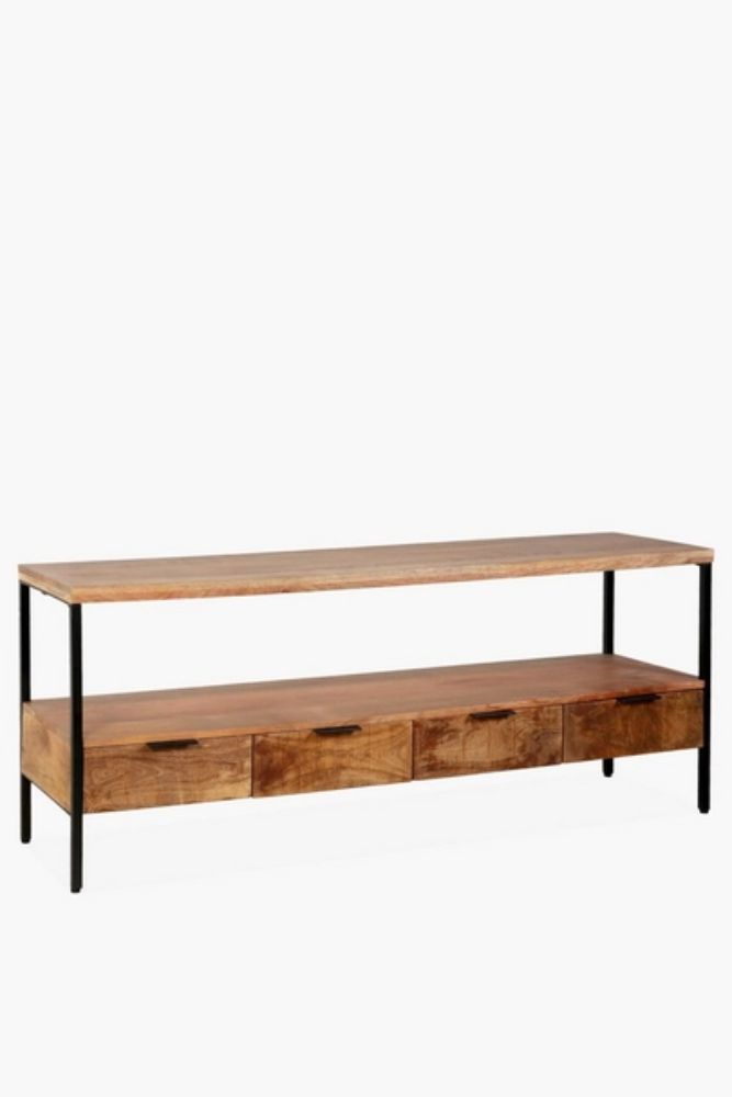 BHIMA PLASMA UNIT Solid Mango Wood TV Stand