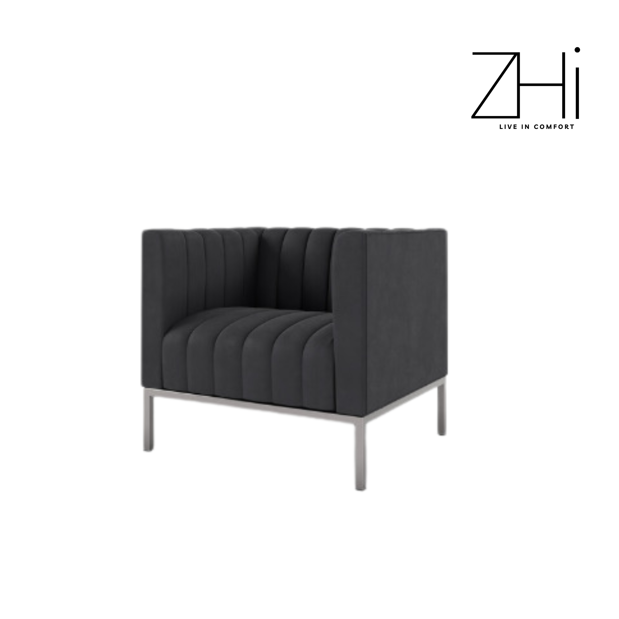 Black Velvet Armchair