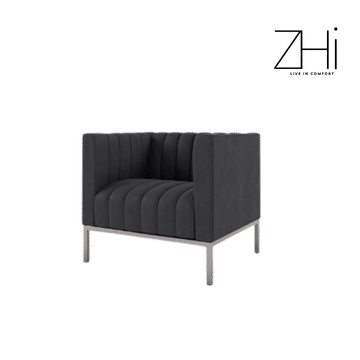 Black Velvet Armchair
