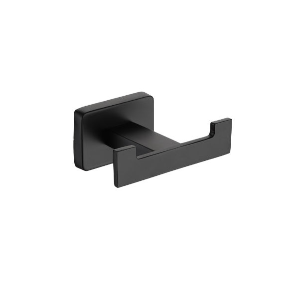 B/A ROBE HOOK - MATT BLACK - SQUARE
