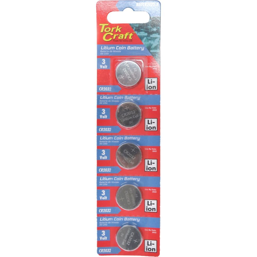 Tork Craft - Battery Coin Cr2032 3V Lithium x 5 Pack (Moq 20) - 3 Pack