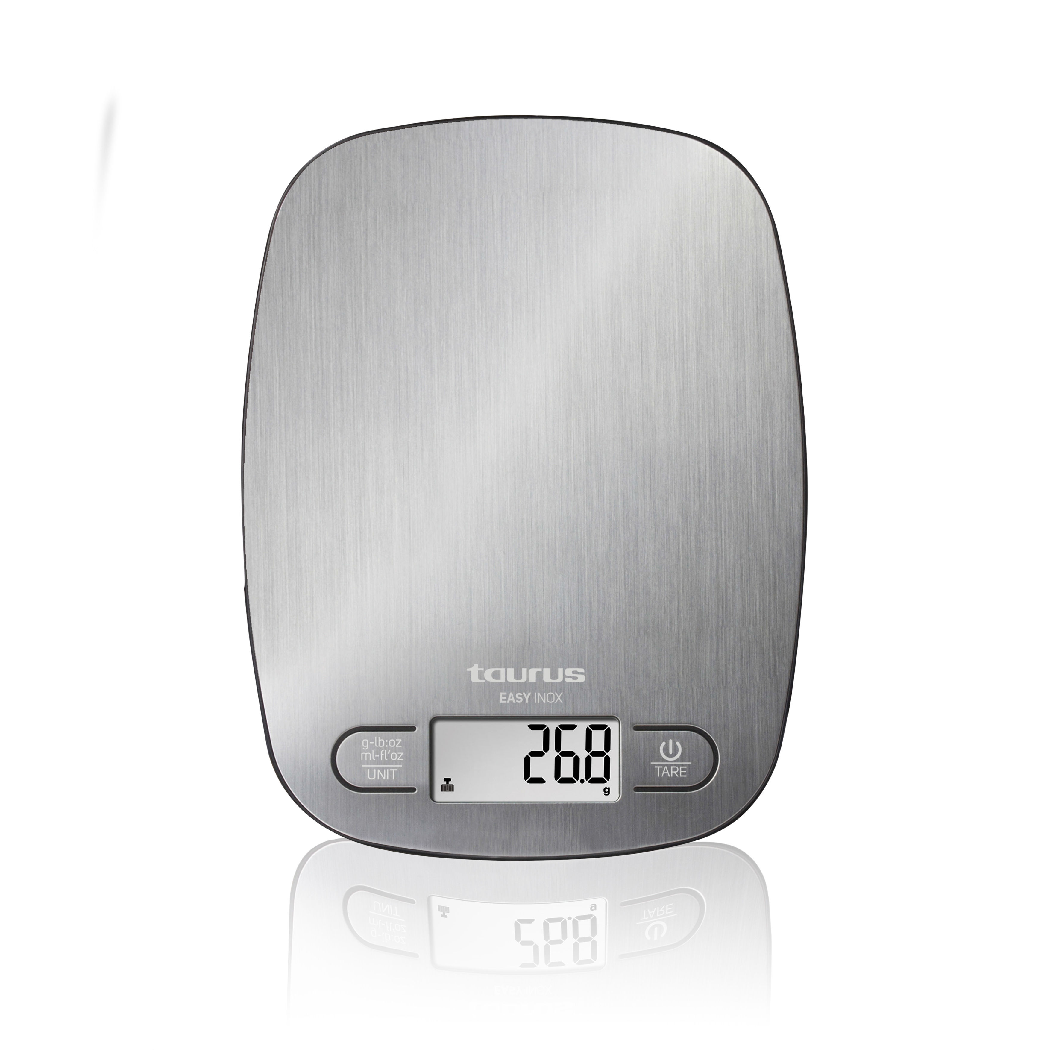 Taurus Kitchen Scale Digital Battery Operated Stainless Steel Brushed   