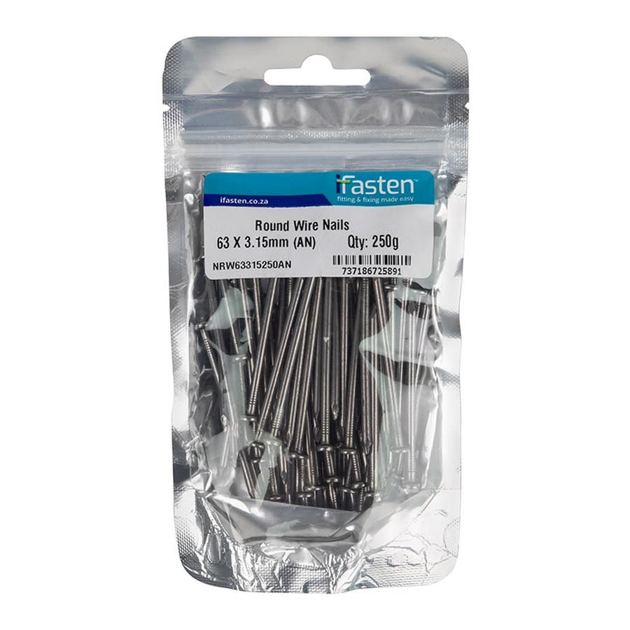 Ifasten Nail Wire Round 63Mmx3.15Mm 250G Pp