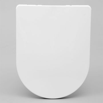 High-Gloss Heavy Duty Plastic D Shape Toilet Seat Soft Close Bottom Fix LPA-070