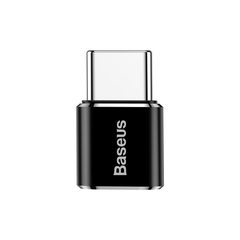 Baseus Mini Micro Female to Type C Male Adapter Converter - Black