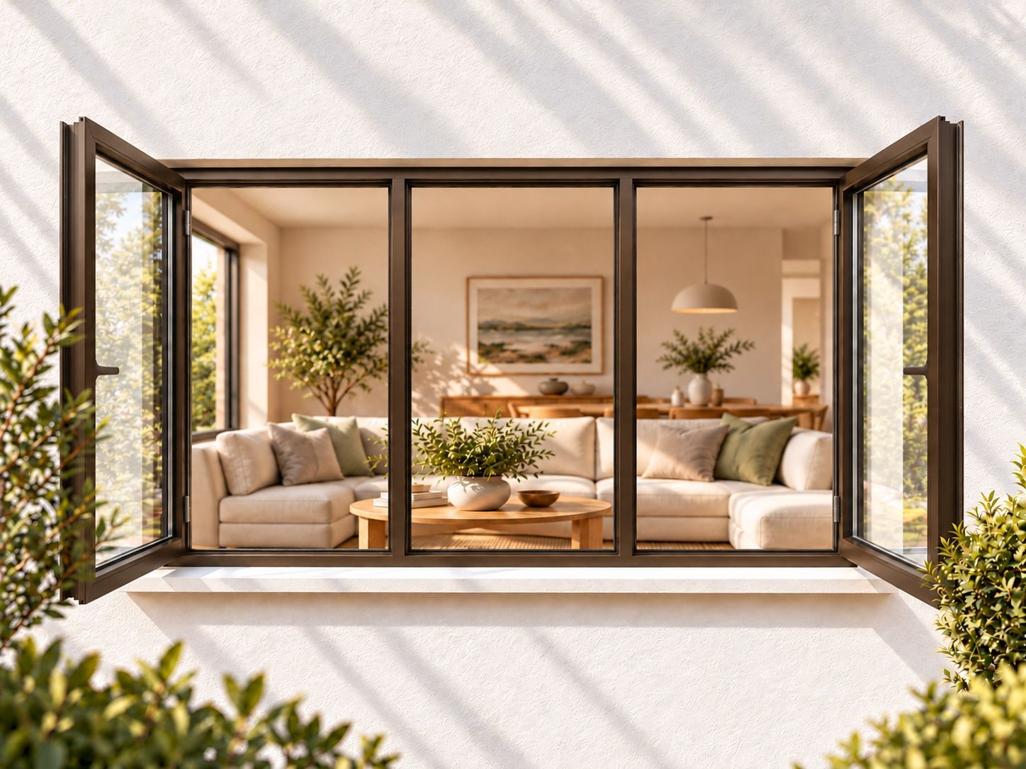 Kenzo Premium Side-Hung Aluminium Window - Bronze, 1800 1200 mm, Double Side Opener