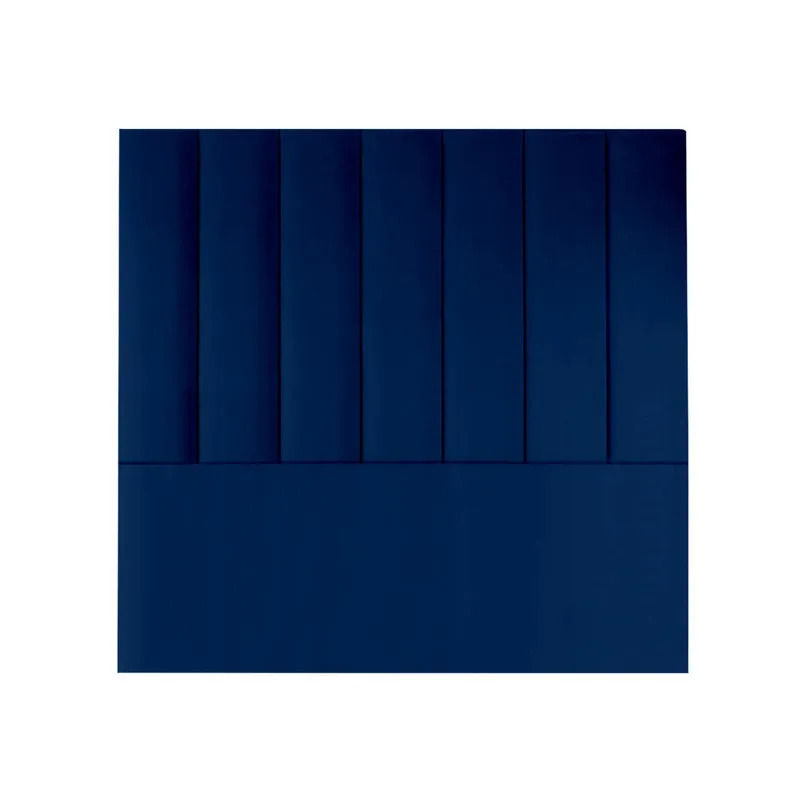 Maya Velvet Panel Headboard - Single - Dark Blue
