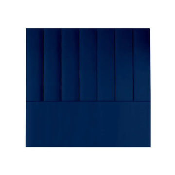 Maya Velvet Panel Headboard - Single - Dark Blue