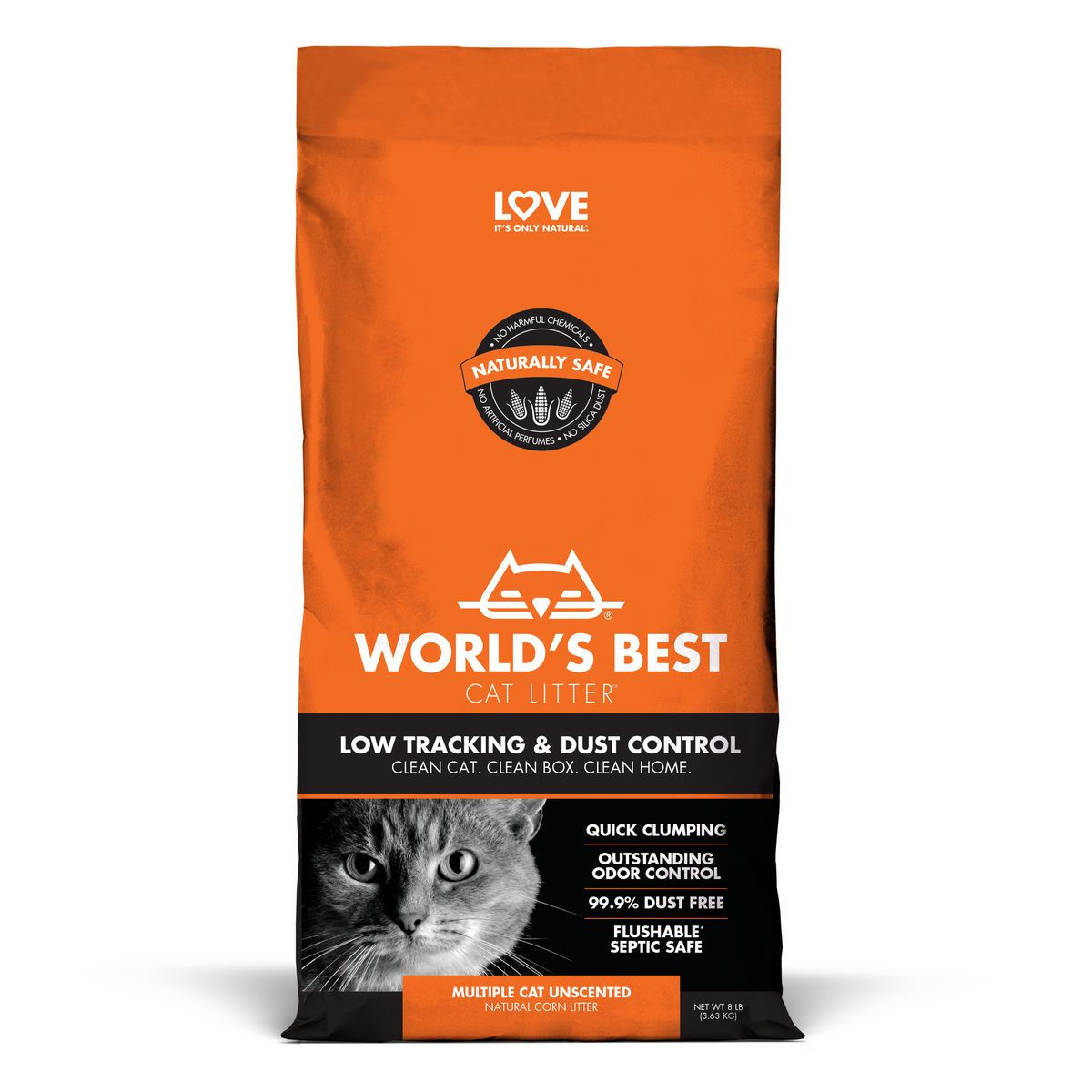 World's Best Cat Litter - Low Tracking & Dust Control 3.63kg