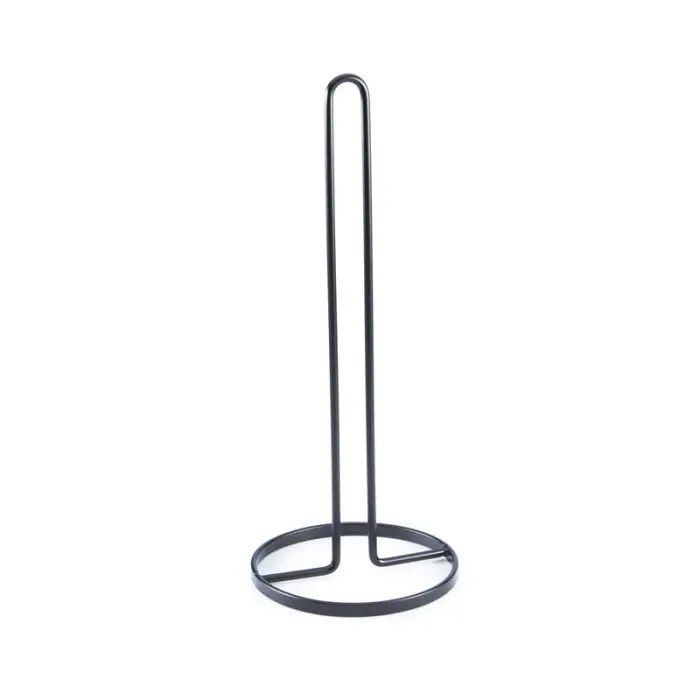 Woodly Toilet Roll Holder, Stainless Steel, Matt Black