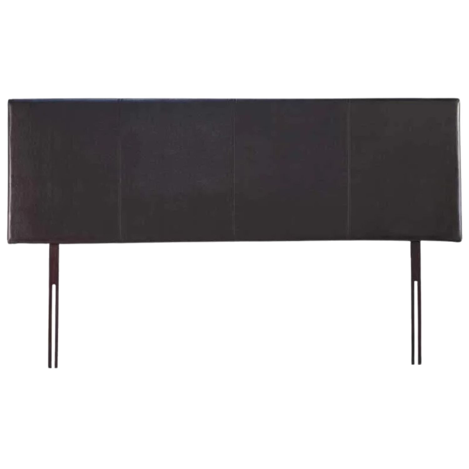 Brown Leather Look Upholstered Headboard - Double