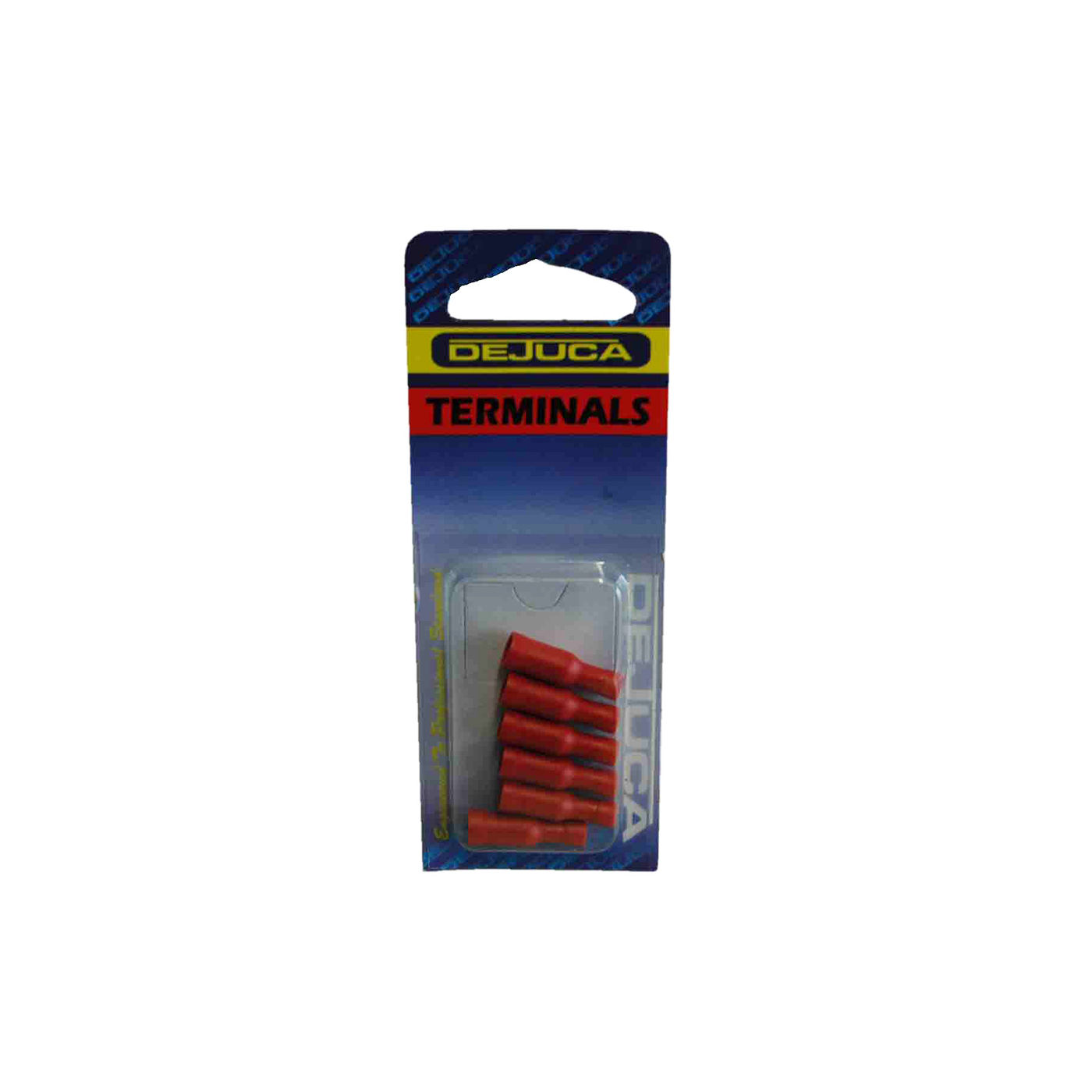 Dejuca - Terminal - Red - Female - Bullet - 4mm - 6/Card - 6 Pack