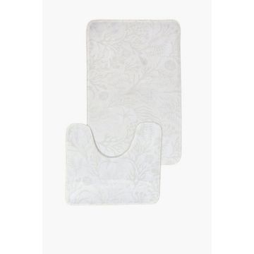 2 PIECE PRINTED UVONGO FOAM BATH MAT SET Soft, Cushioned & Stylish Bathroom Comfort