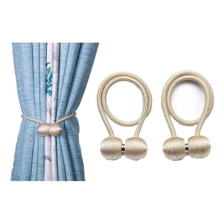 Matoc Magnetic Curtain Tieback - Ball Design - Cream