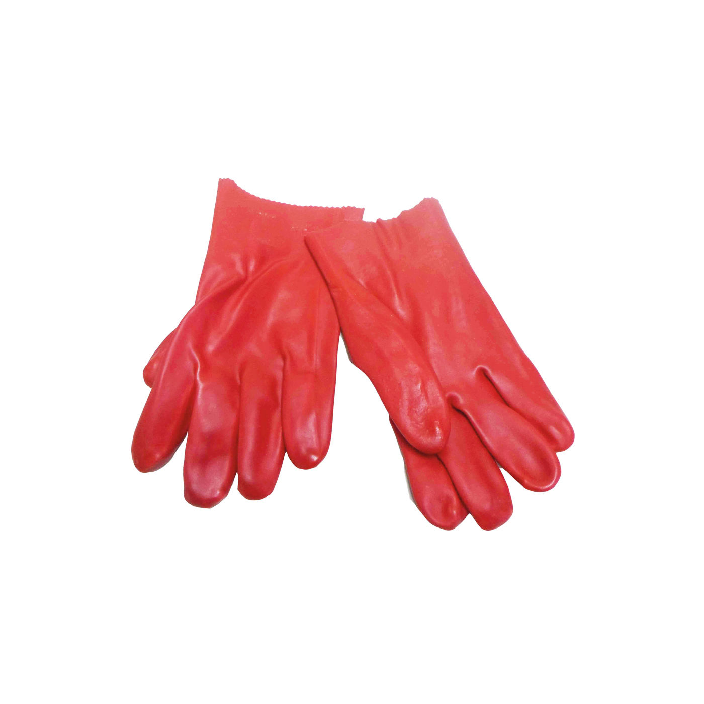 Glove - Pvc - Open Cuff - Red - 27cm  - 2 Pack