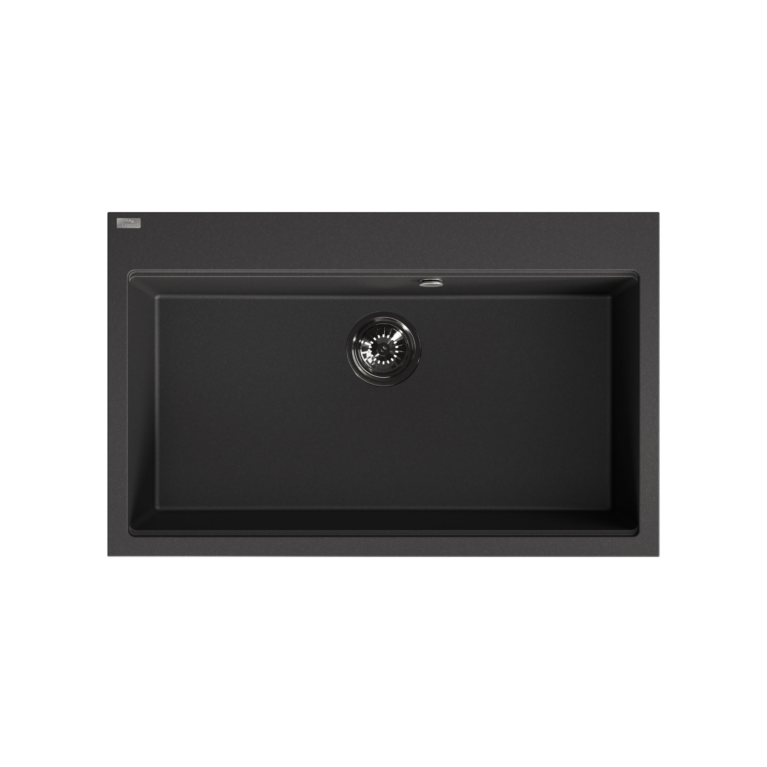 Laveo Tau Granite Sink 1 Bowl 800mm - Black