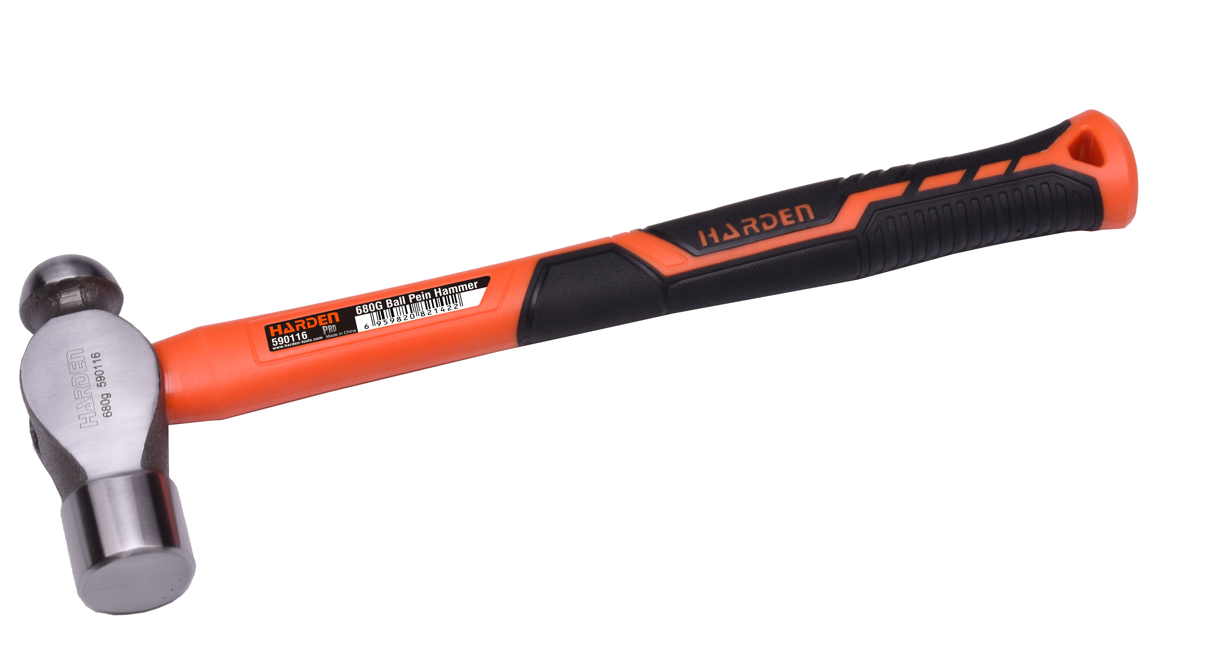 HARDEN Ball Pein Hammer with Fiberglass Handle 680g