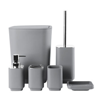 6PCS Bathroom Accessory Set Modern Luxury Plastic Bathroom Accessories Set
