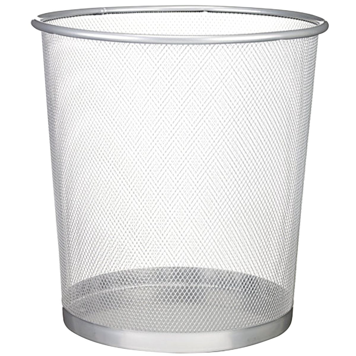 Waste Paper Basket - Silver