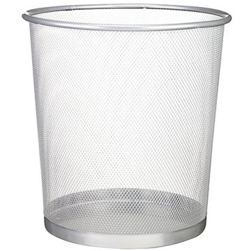 Waste Paper Basket - Silver