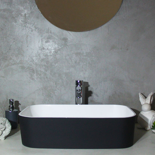 Modicum+ (Large) Midnight Quartz with Gloss White Inner Counter Top Basin