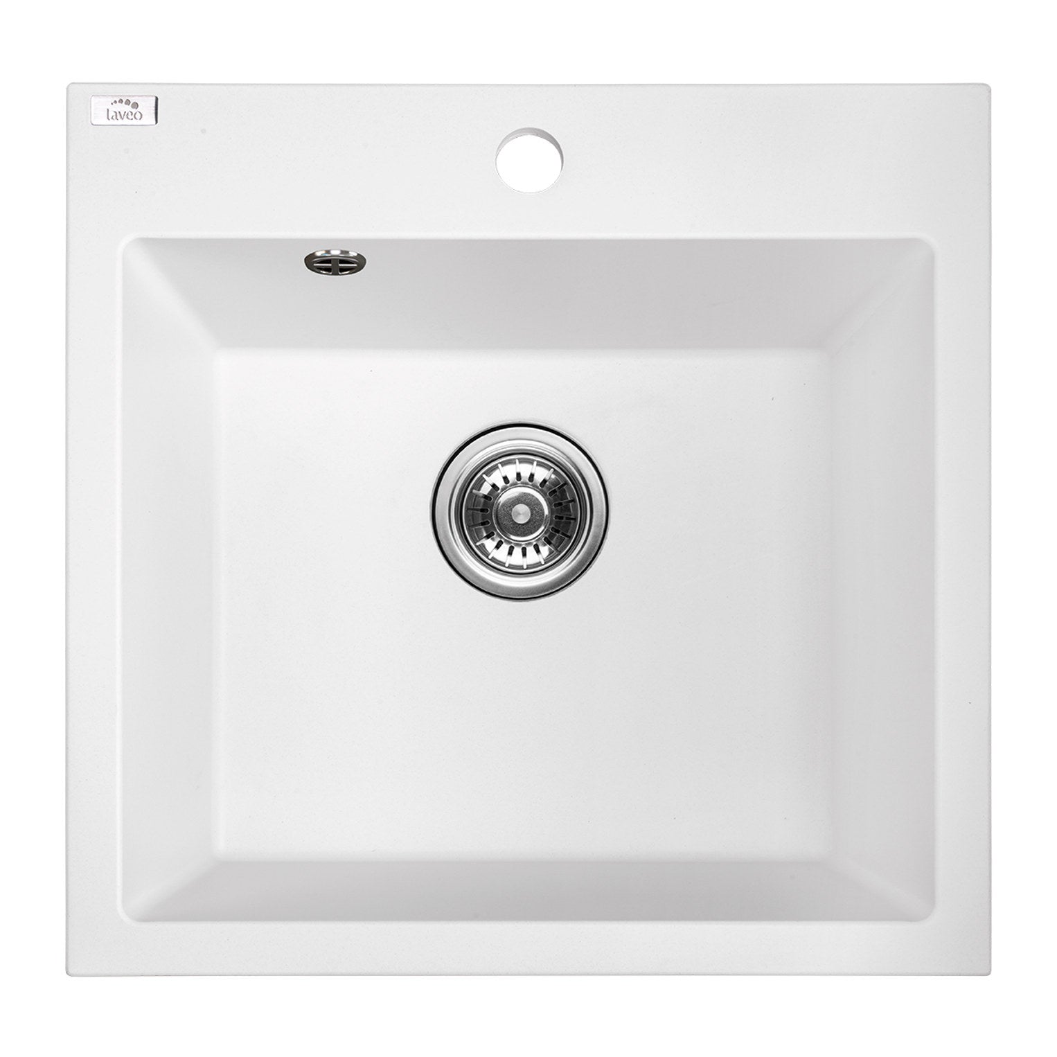 Laveo Alena 490 Granite Composite Kitchen Sink 1 Bowl - White