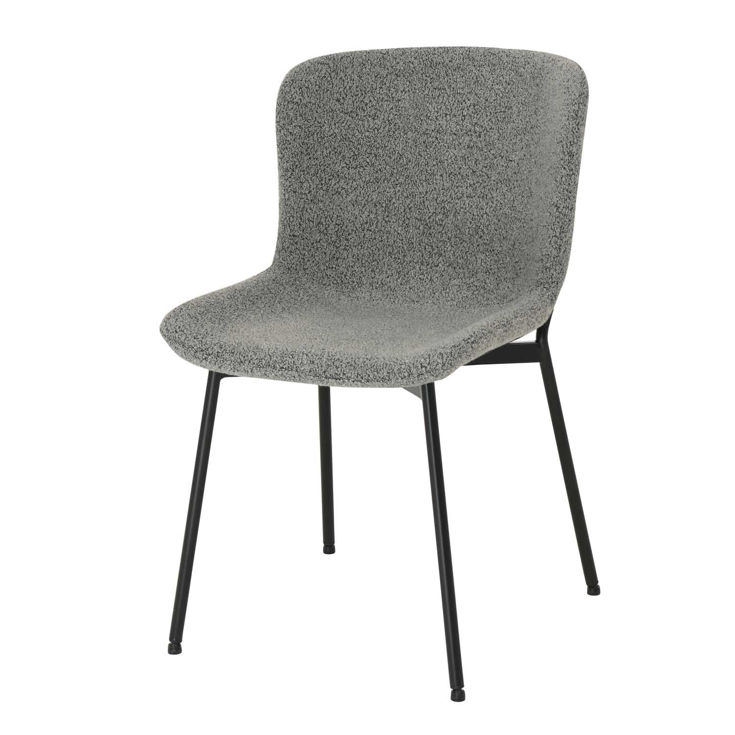 Vividitto - Arctic Boucle Indie Dining Chair - Grey