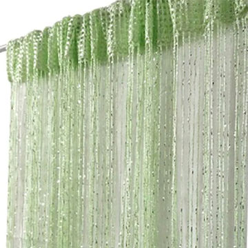 Matoc String Curtain - Light Green with silver specks (2pack)