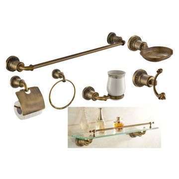 BATHROOM ACCESSORIES 7PC SETS - ANTIQUE BRONZE