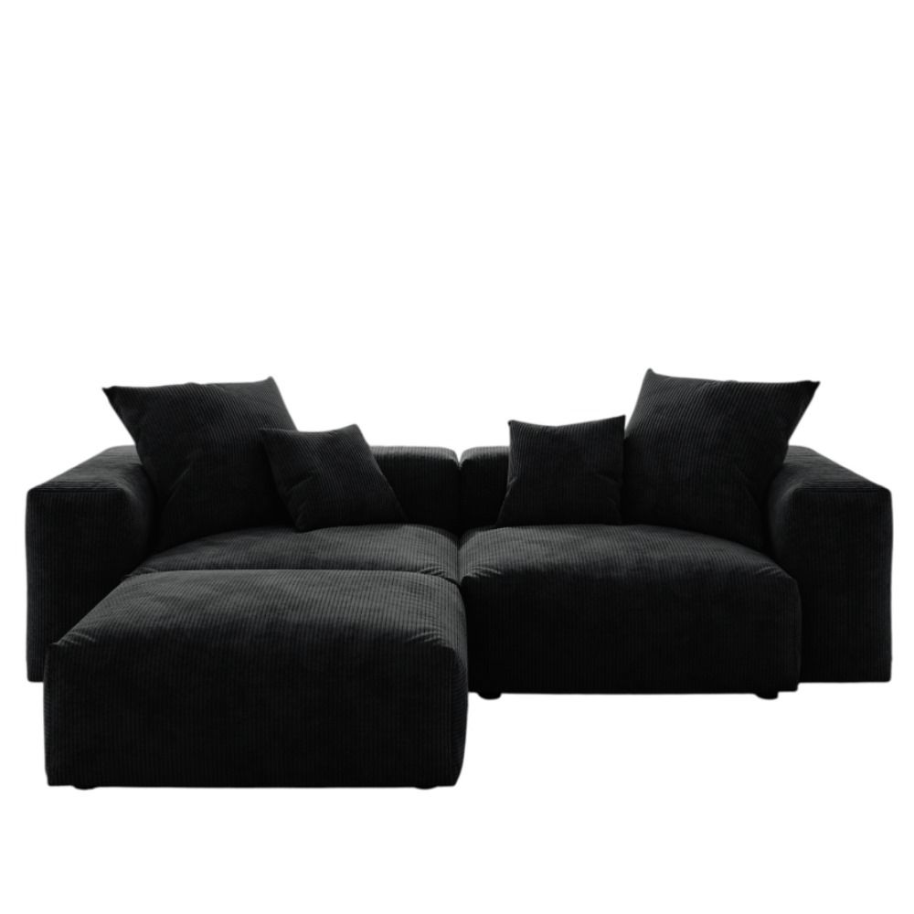 Nu Dekor - Corduroy 2 Seater Corner Couch