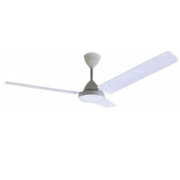 Solent Whirlwind ceiling fan 1400mm 3-blade and 5-speed wall mounted regulator - White