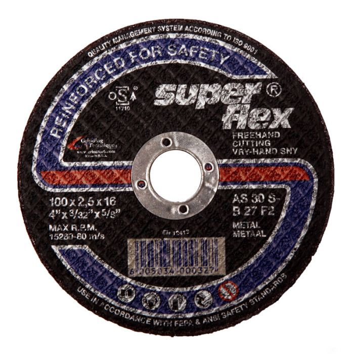 Superflex - Cutting Disc Steel Flat 100X2.5X16 - 3 Pack