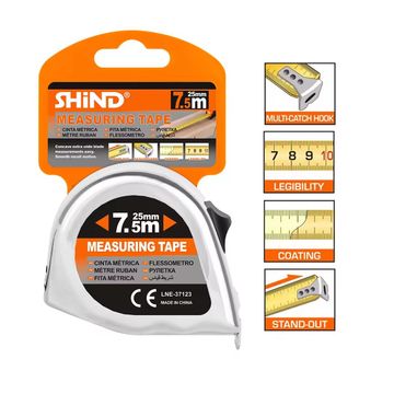 Shind Metric and Imperial Retractable Multi-catch Hook Tape Measure
