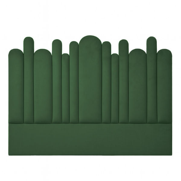Yardley Artisty Velvet Overlap Headboard Only King Seaweed