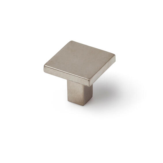 Cabinet knob zamak square matt chrome finish 30x30mm rei
