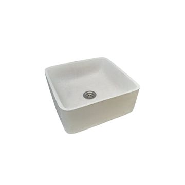 Ivory Cement Concrete Basin/Sink 36x36x12cm