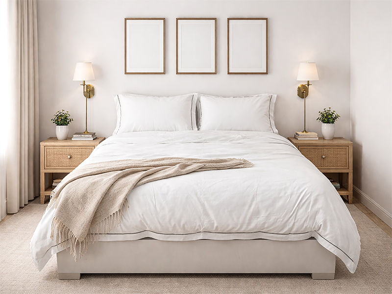 Premium Collection - Satin Stitch Duvet Cover Set - Castlerock - Queen - (1 Set)