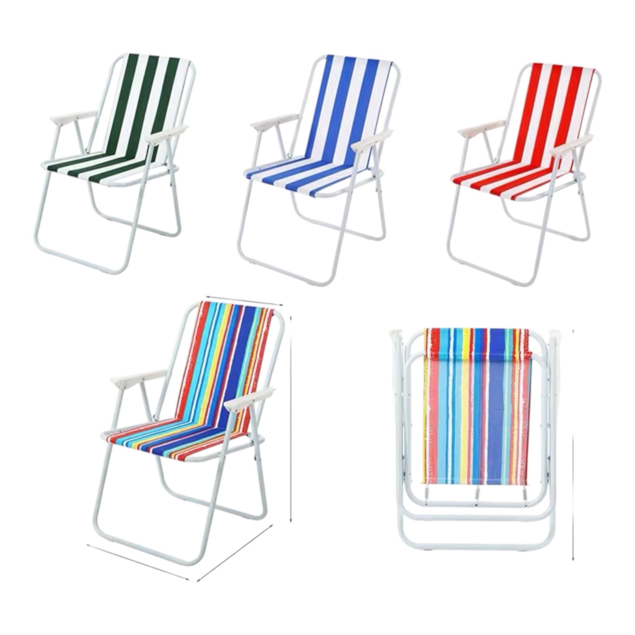 Folding Aluminium Material Beach Chair 4PCS - Various Colours