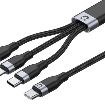 Unitek C14101Bk 1.5M 3-In-1 Type-C To Lightning Type-C Micro Usb Multi Charging Cable